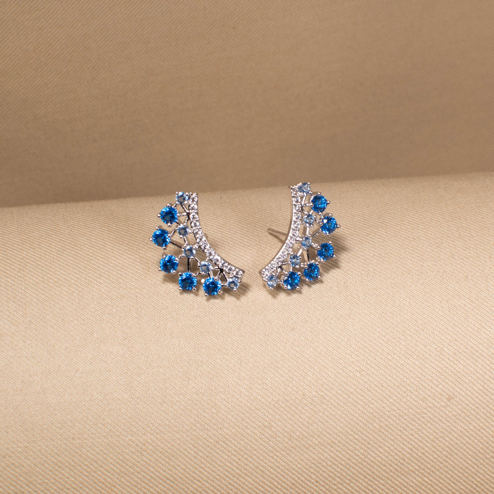 Sapphire Arch Charm Studs