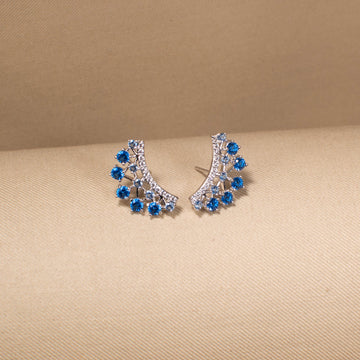 Sapphire Arch Charm Studs