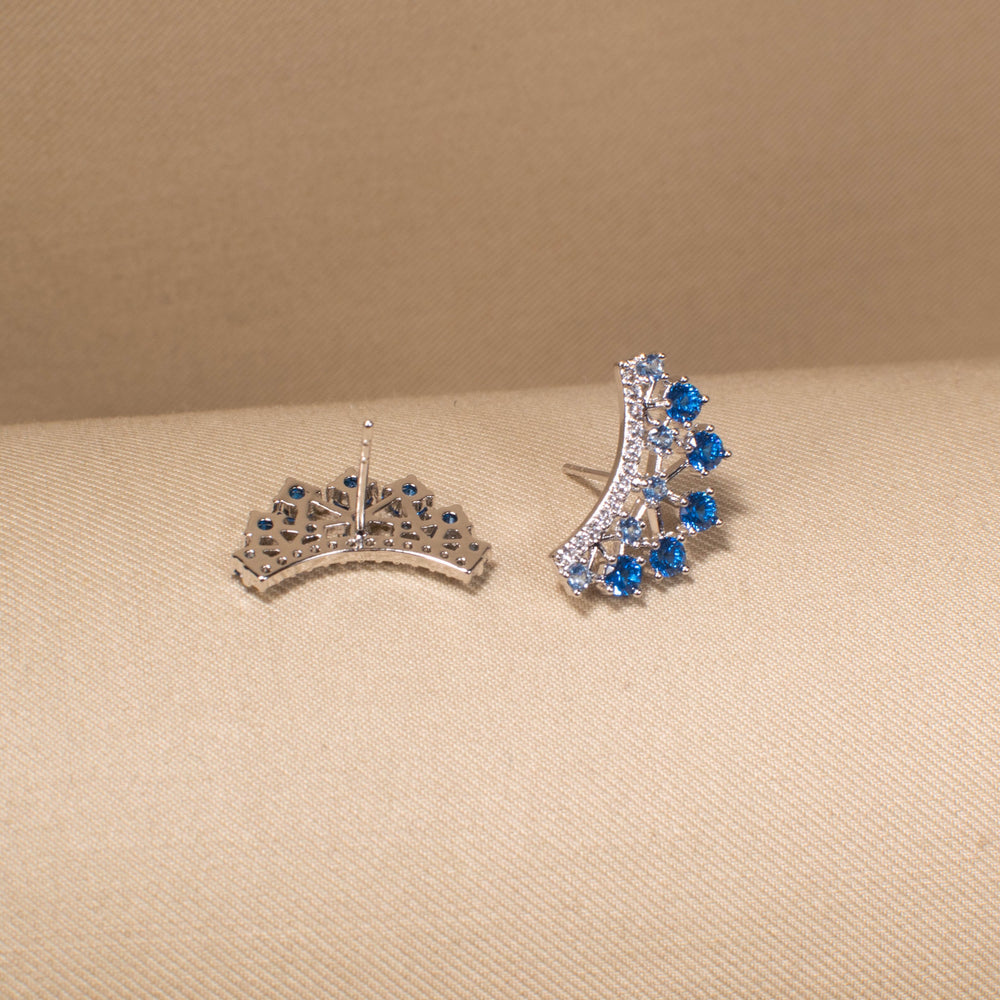 Sapphire Arch Charm Studs