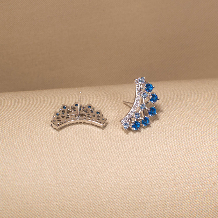 Sapphire Arch Charm Studs