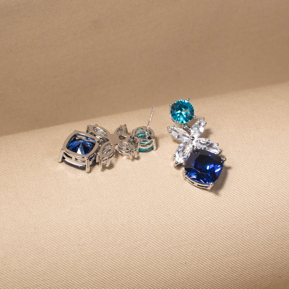 Sapphire Frost Drop Earrings