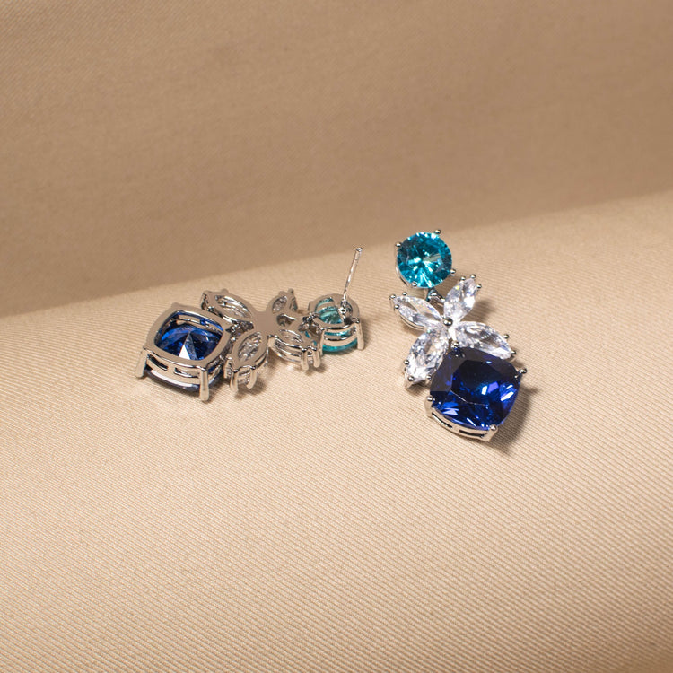 Sapphire Frost Drop Earrings