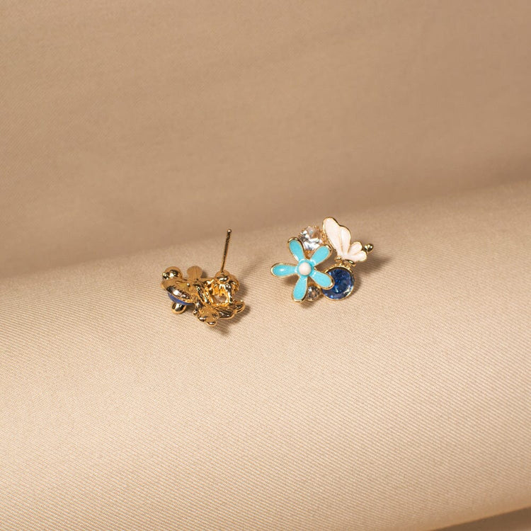 Sapphire Sky Flutter Studs