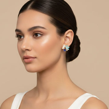 Sapphire Sky Flutter Studs