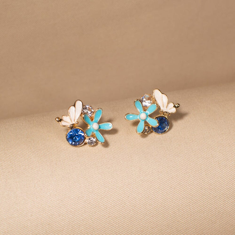 Sapphire Sky Flutter Studs