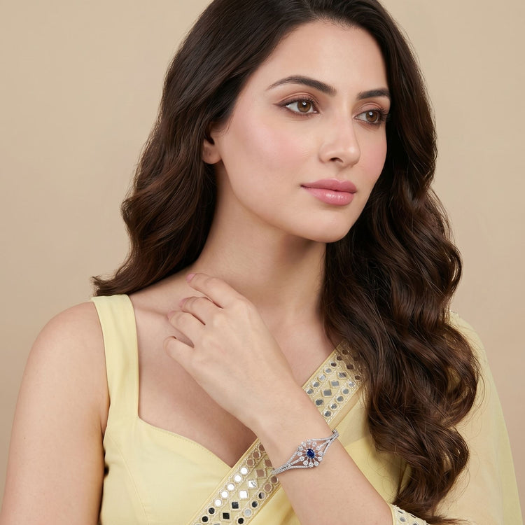 Sapphire Sunburst Bangle