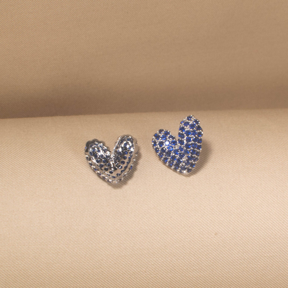 Sapphire Sweetheart Studs