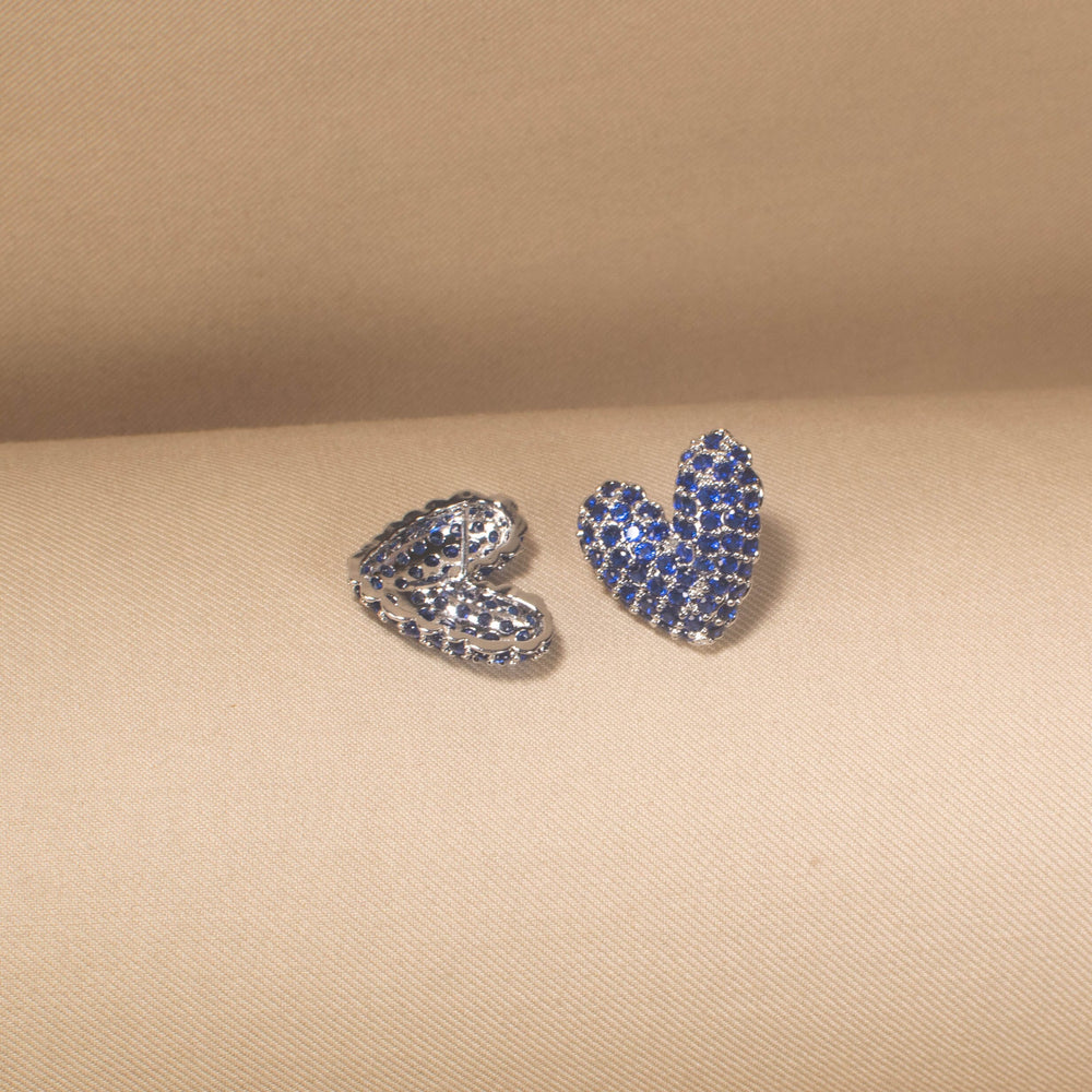 Sapphire Sweetheart Studs