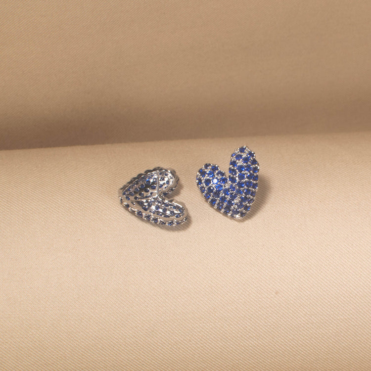 Sapphire Sweetheart Studs