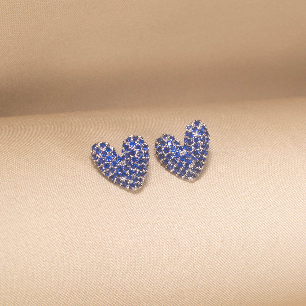 Sapphire Sweetheart Studs