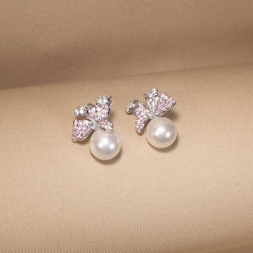 Satin Sparkle Pearl Earrings