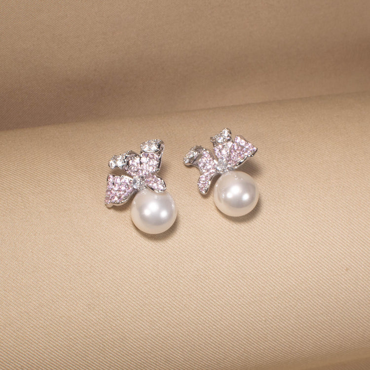 Satin Sparkle Pearl Earrings