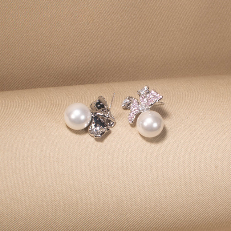 Satin Sparkle Pearl Earrings