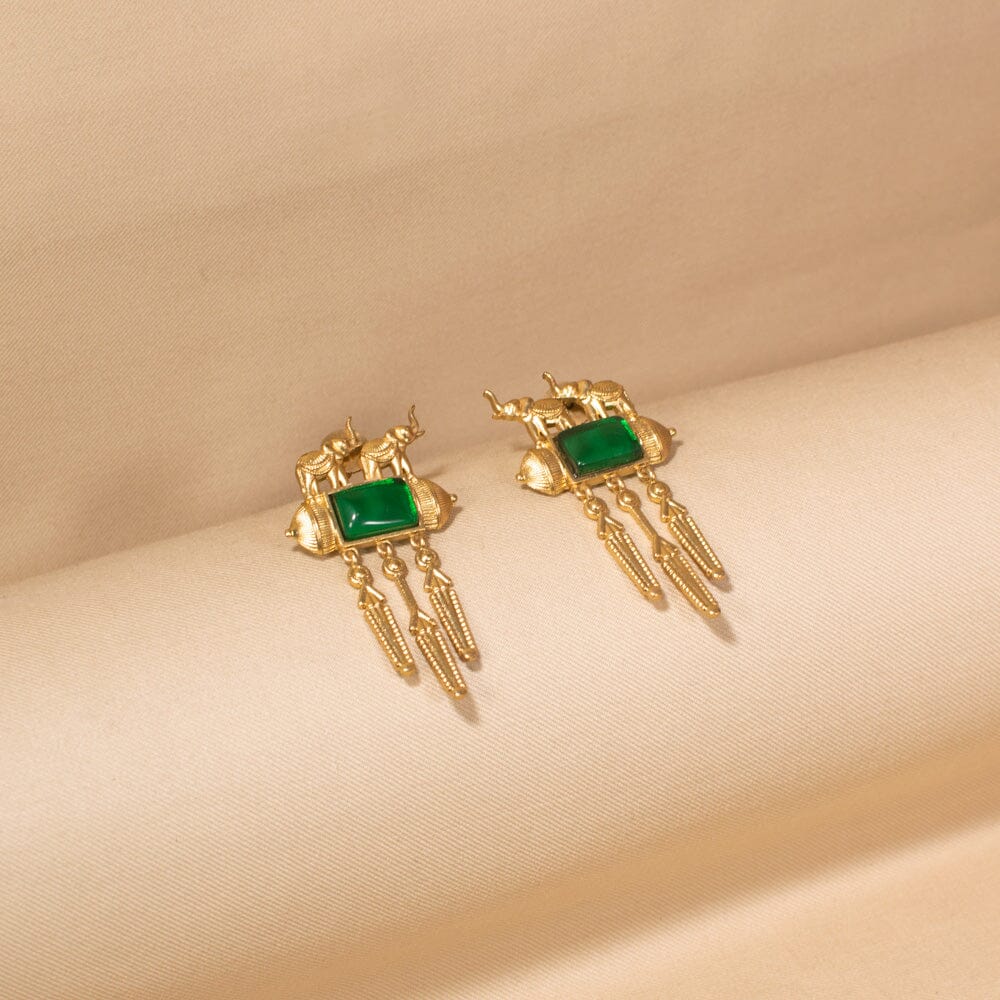 Savannah Necklace Set-Green-Sparsh Collection