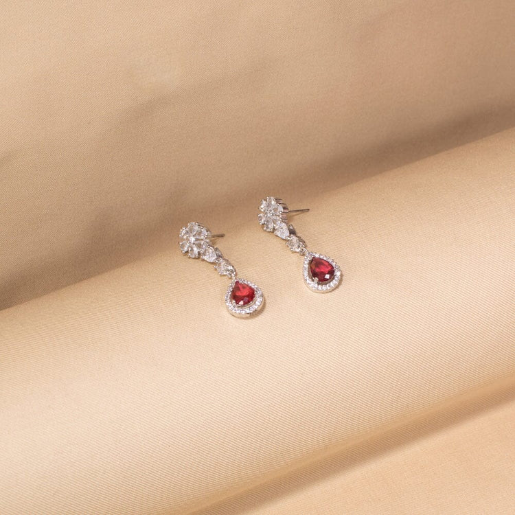 Scarlet Spark Necklace Set-Glitterati Collection