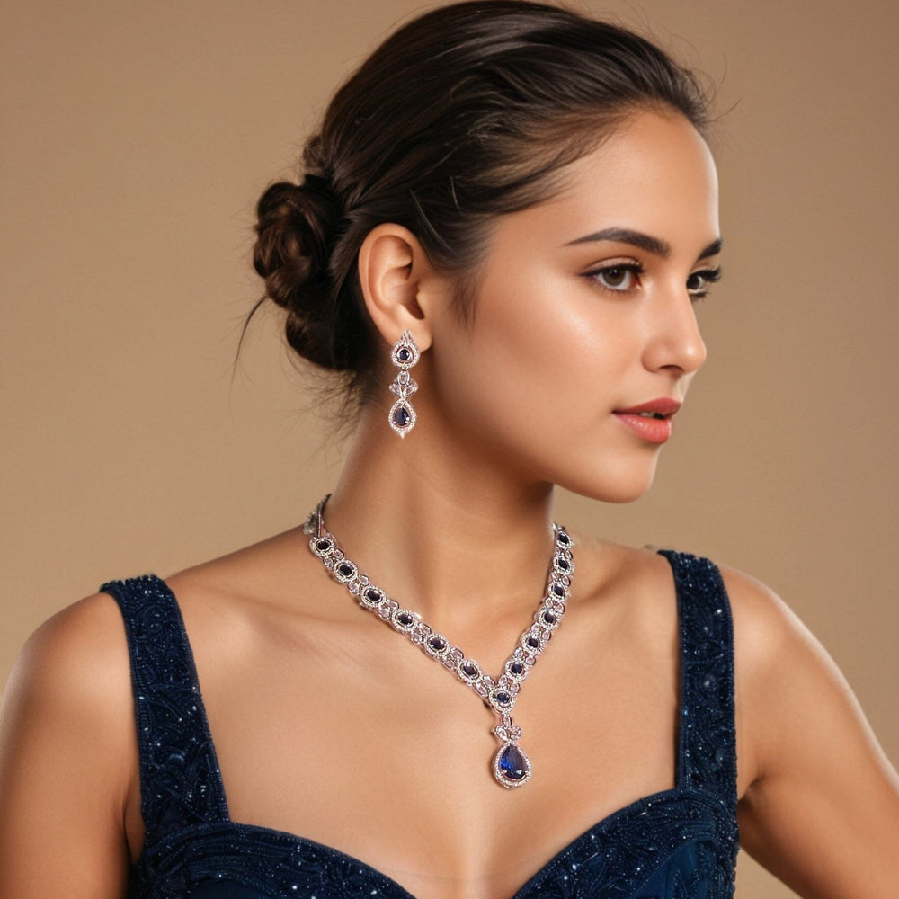 Serene Necklace Set - Midnight Blue