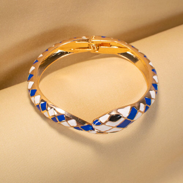 Serpentine Enamel Bracelet - Blue