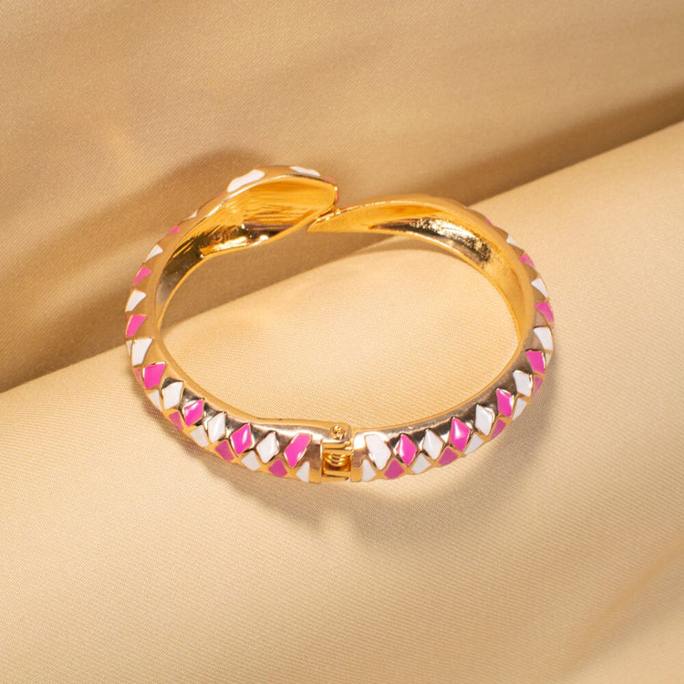 Serpentine Enamel Bracelet - Pink