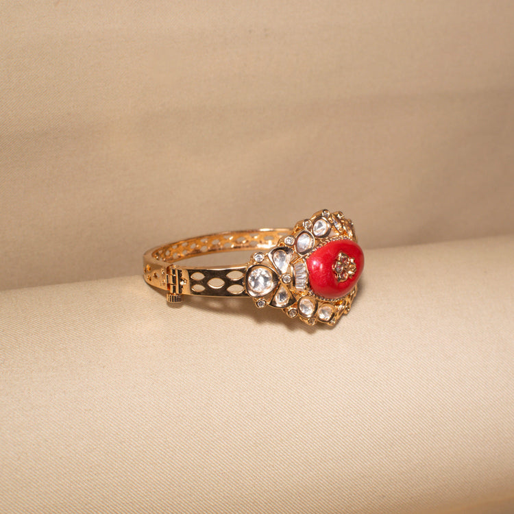Shahi Meena Bangle - Red