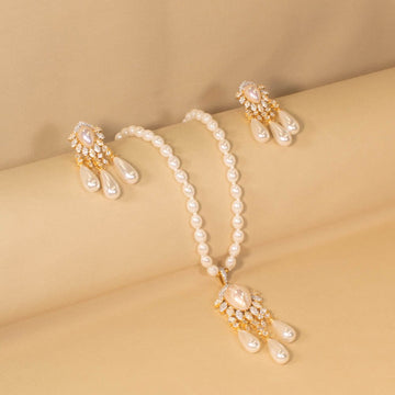 Shanaya Pearl Necklace Set - Pratha Collection
