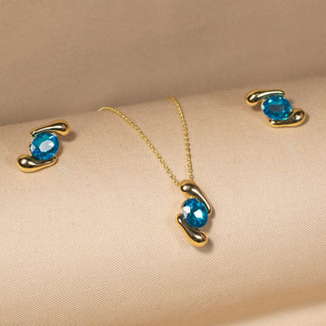 Shayla Pendant Set - Blue