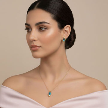 Shayla Pendant Set - Blue