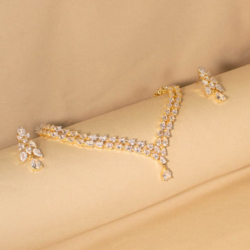 Sheen Necklace Set - Clear - Glitterati Collection