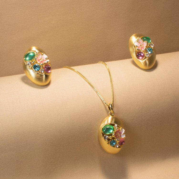 Shelly Floral Pendant Set