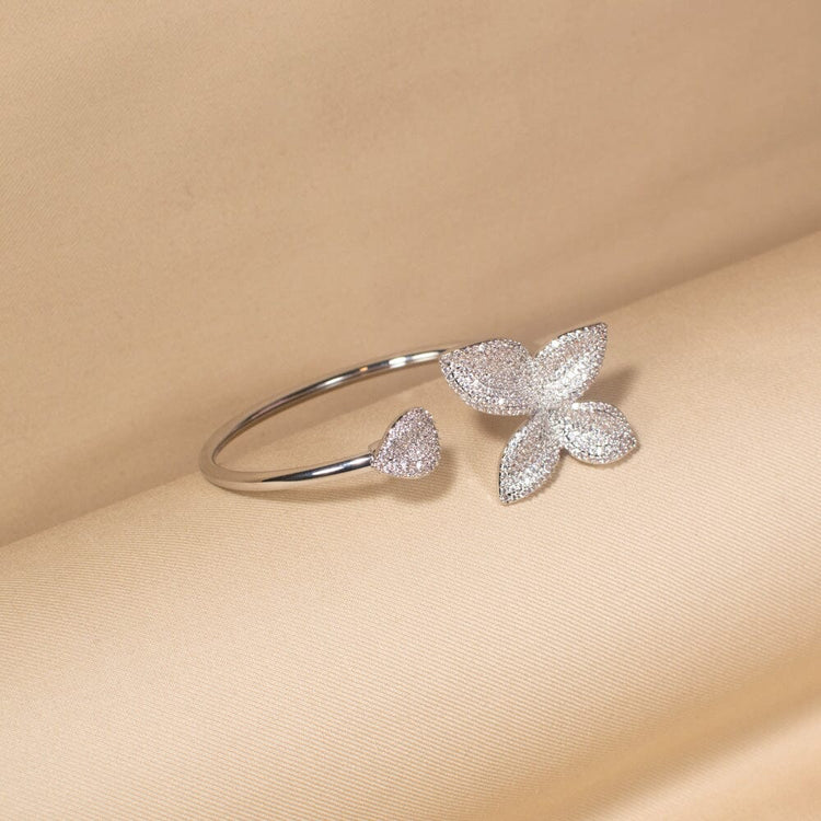 Silver Flora Bracelet-Edgy Collection