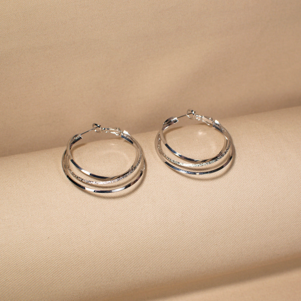 Silver Harmony Hoops