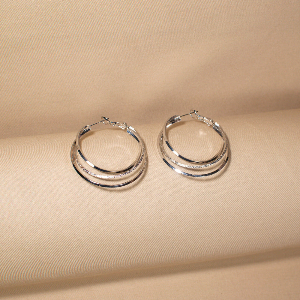 Silver Harmony Hoops
