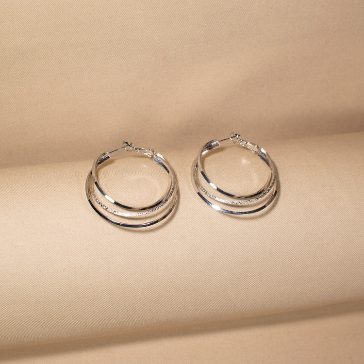 Silver Harmony Hoops