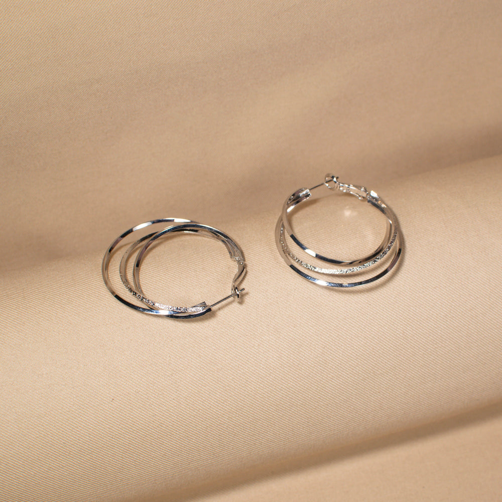 Silver Harmony Hoops