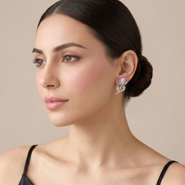 Silver Meadow Tulip Earrings
