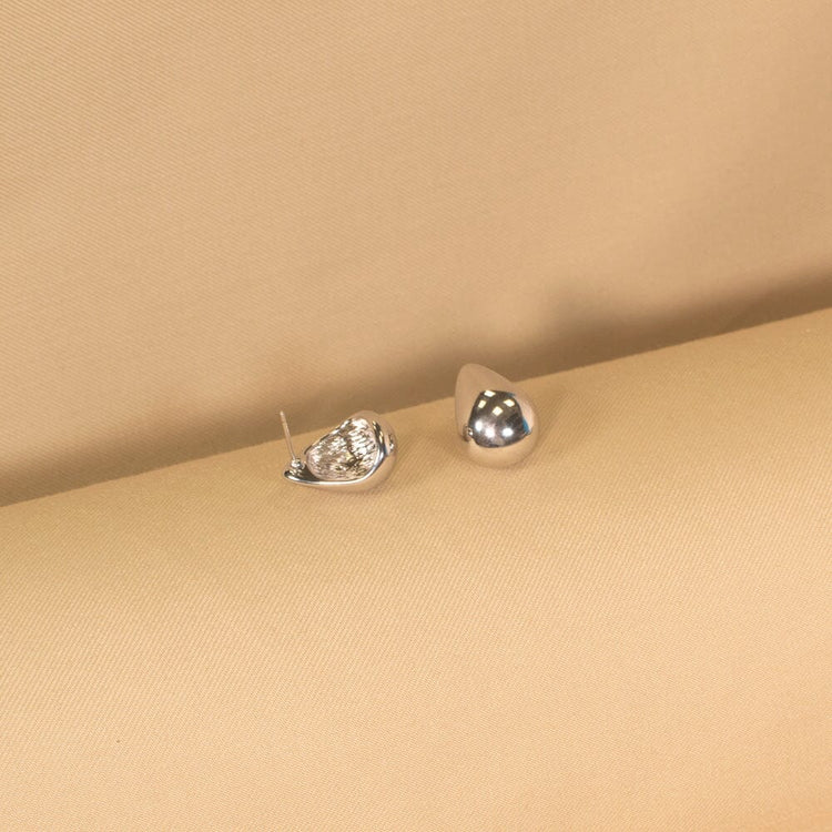 Silver Water Drop Studs - Minima Collection