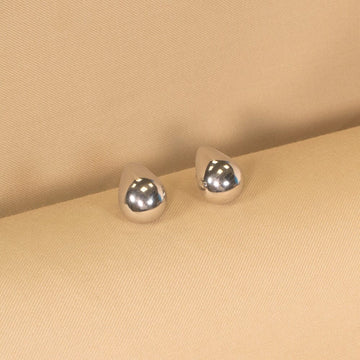 Silver Water Drop Studs - Minima Collection