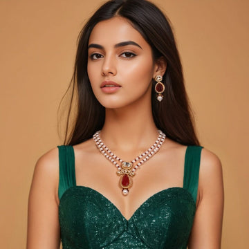 Siya Luxe Necklace Set- Pratha Collection