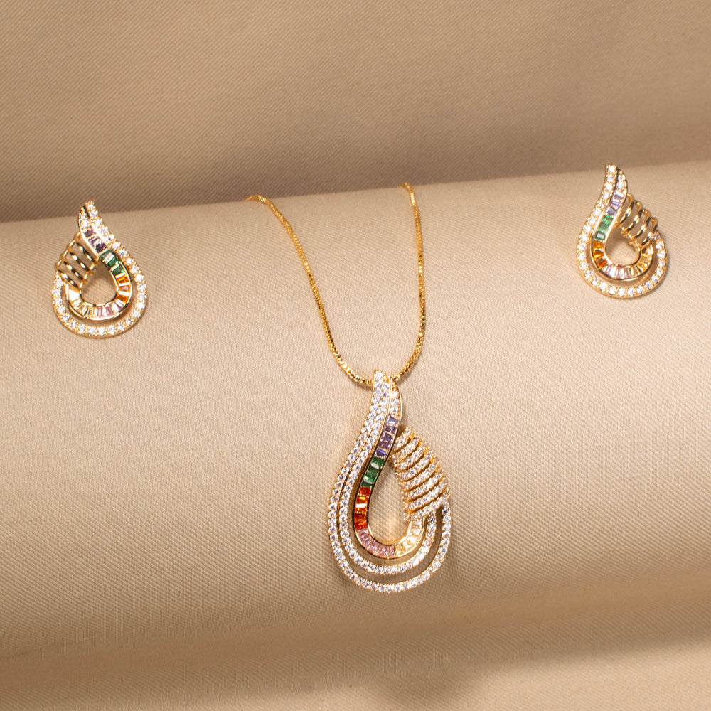 Sizzle & Swoop Pendant Set