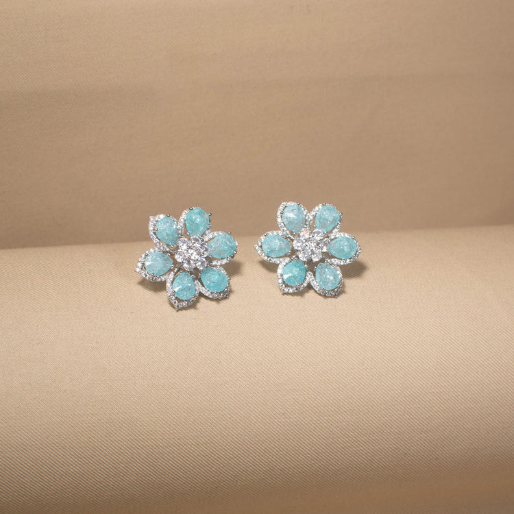 Sky Mist Floral Studs