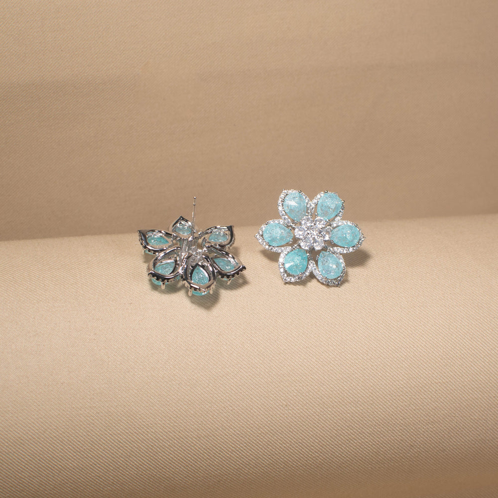 Sky Mist Floral Studs
