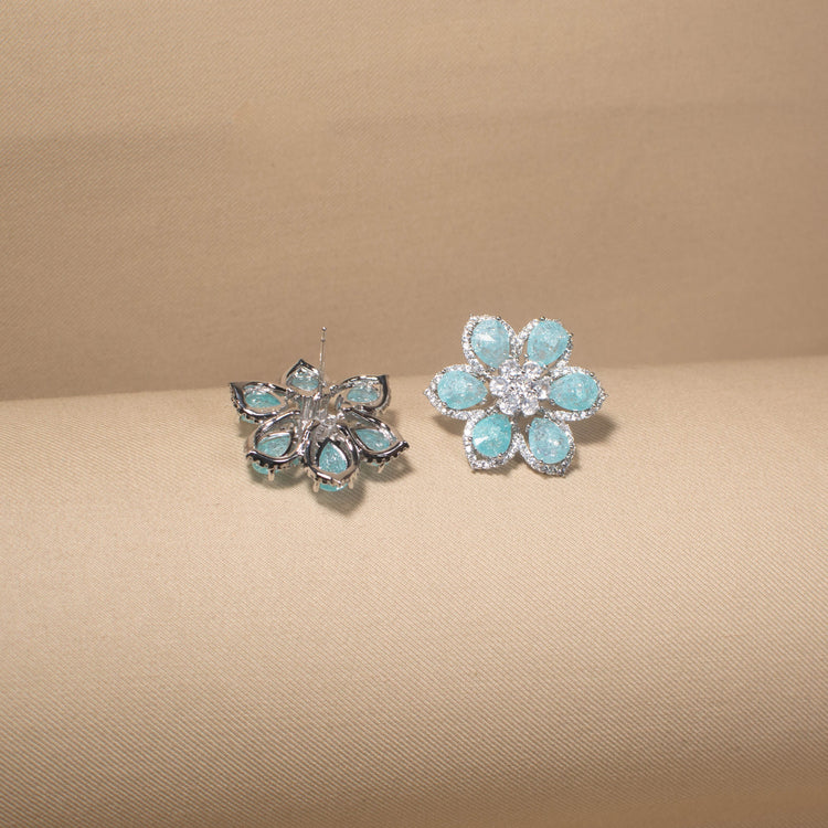 Sky Mist Floral Studs