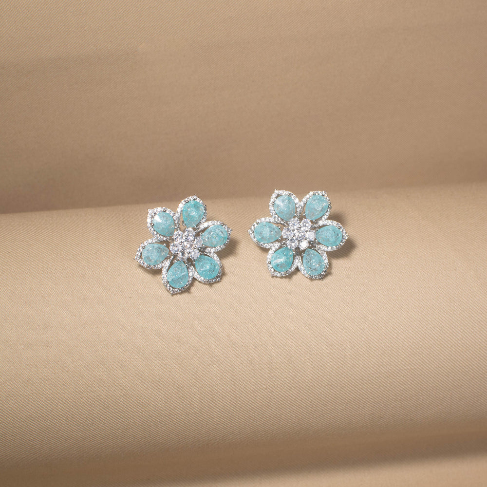 Sky Mist Floral Studs