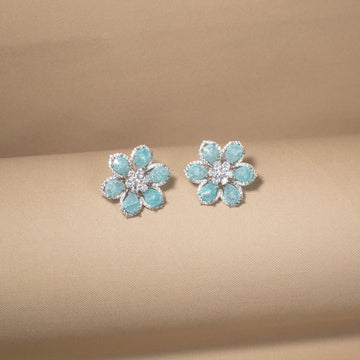 Sky Mist Floral Studs