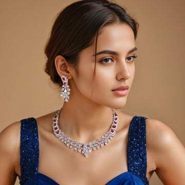 Sonora Necklace Set  - Ruby Red