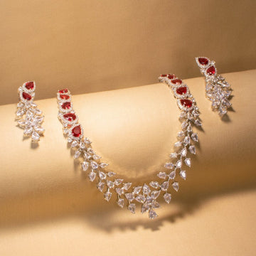 Sonora Necklace Set  - Ruby Red