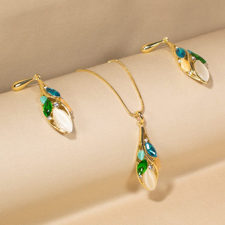 Sophia Pendant Set-Blue-Edgy Collection