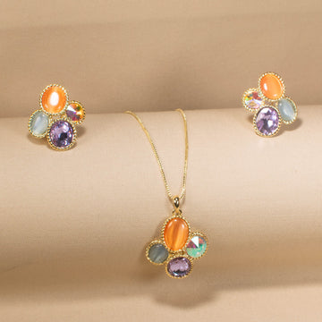 Sorbet Pebble Pendant Set