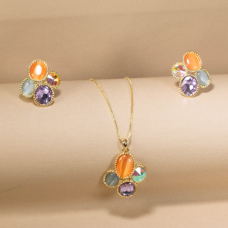 Sorbet Pebble Pendant Set