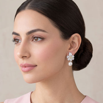 Sparkling Floral Serenade Earring