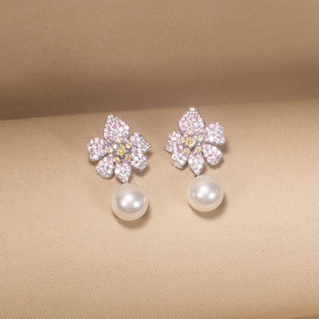Sparkling Floral Serenade Earring